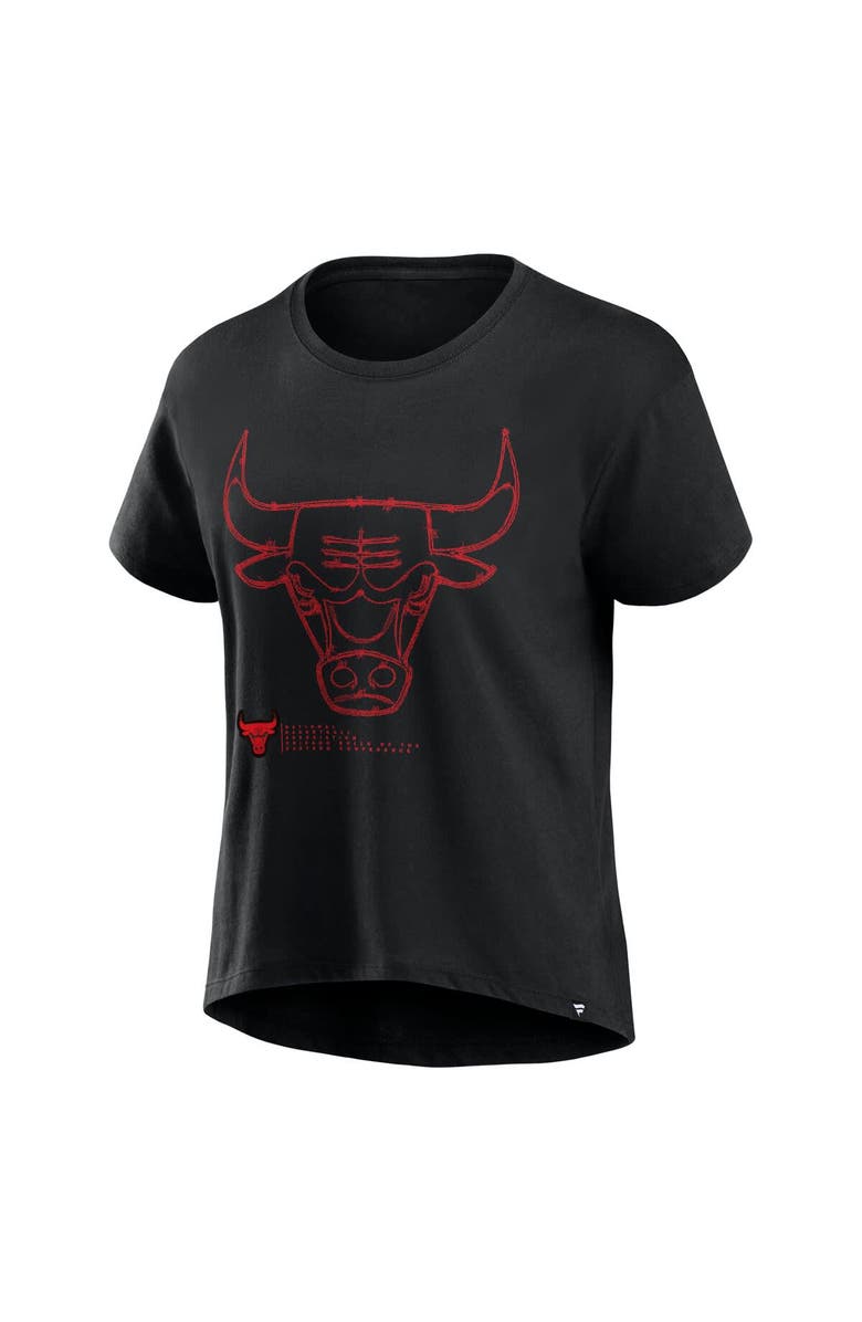 FANATICS Women's Fanatics Black Chicago Bulls Hand Check T-Shirt, Alternate, color, Black