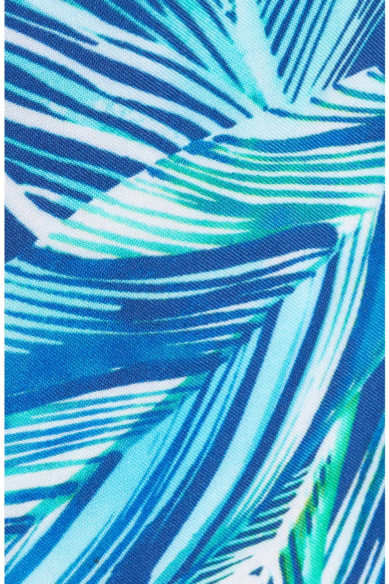 Sketched Leaves Side Slit Cover-Up Pants, Alternate, color, POOL