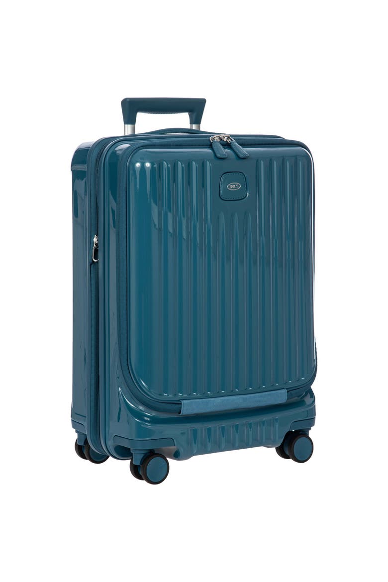 Positano Expandable 21" Carry On Spinner w/Pocket & 22" Deluxe Duffle 2 Piece Luggage Set, Alternate, color, Sea Green