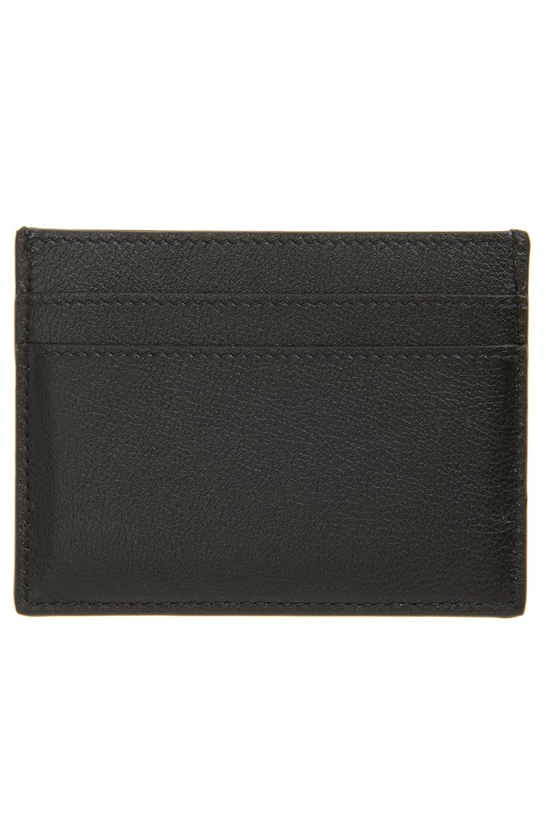 Balenciaga Monaco Leather Card Holder, Alternate, color, Black