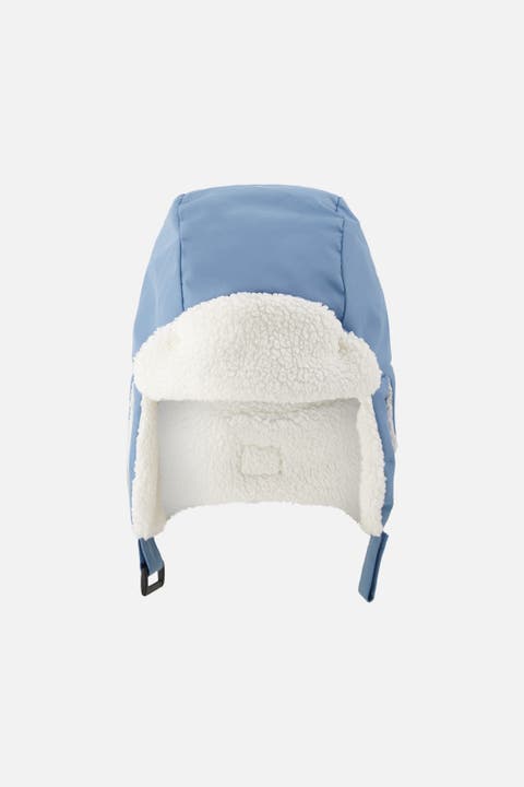 Lined Faux Fur Ear Flap Chin Strap Chapka