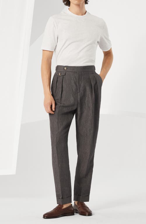 Brunello Cucinelli Tailor Fit Trousers In Anthracite