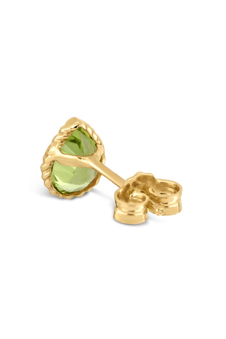 14K Gold Peridot Stud Earrings, Alternate, color, 14KY 2PEPS1.3