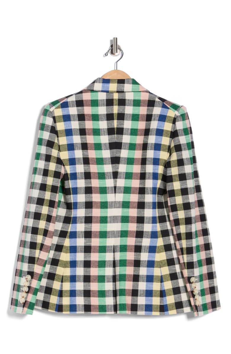 Veronica Beard Miller Check Cotton Blend Dickey Jacket, Alternate, color, Grey Multi