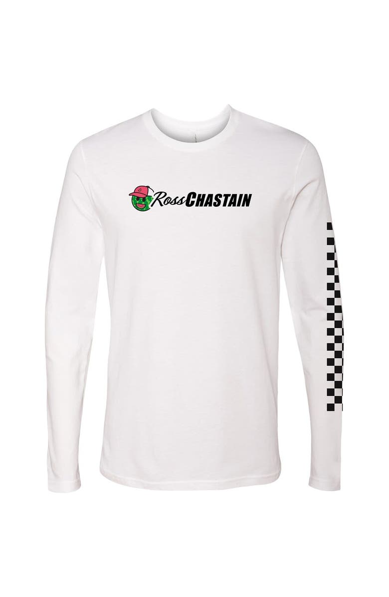 CHECKERED FLAG Men's Checkered Flag Sports White Ross Chastain Melon Man Long Sleeve T-Shirt, Alternate, color, White