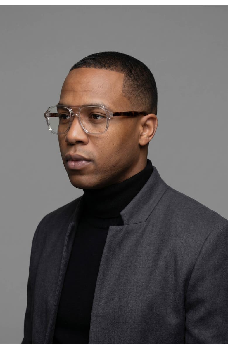 NCMPRBL Axis 03 Smoke Oak 53MM Flat Top Eyeglasses - Champagne & Walnut, Alternate, color, Champagne And Walnut
