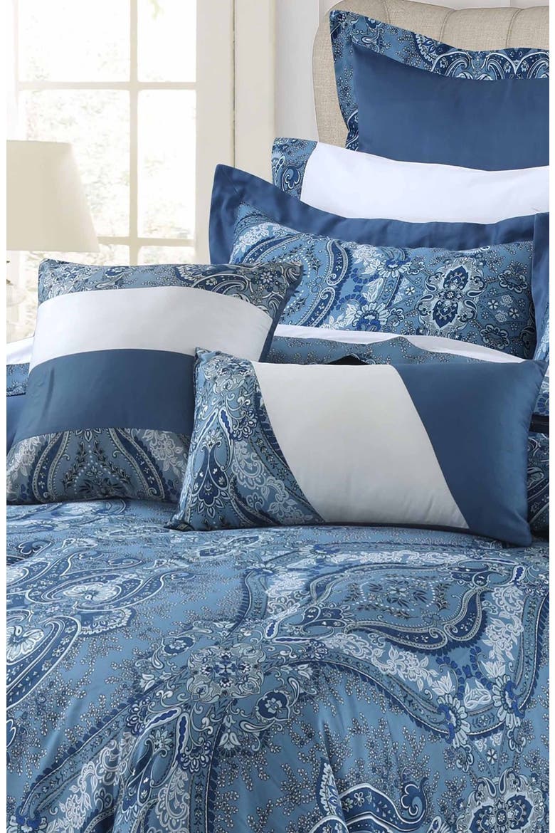 Atlantis Cotton Bedding Set, Alternate, color, BLUE