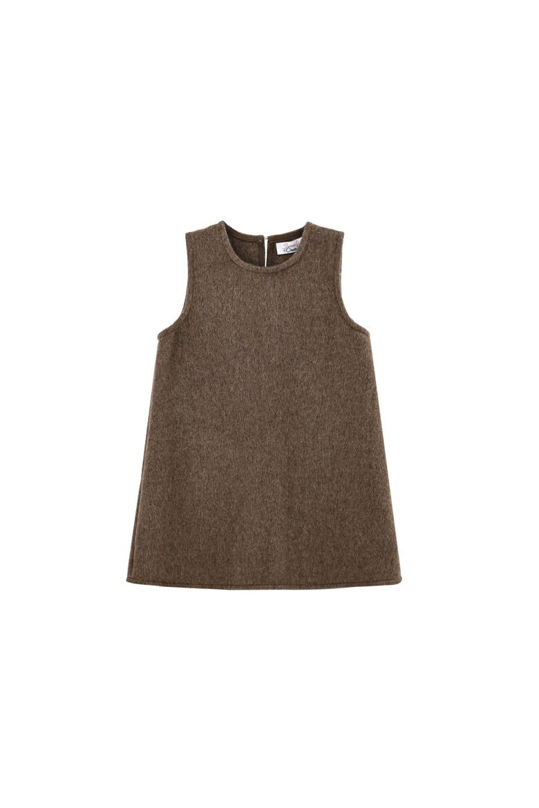 Wool Dress & Jacket Set, Alternate, color, Brown