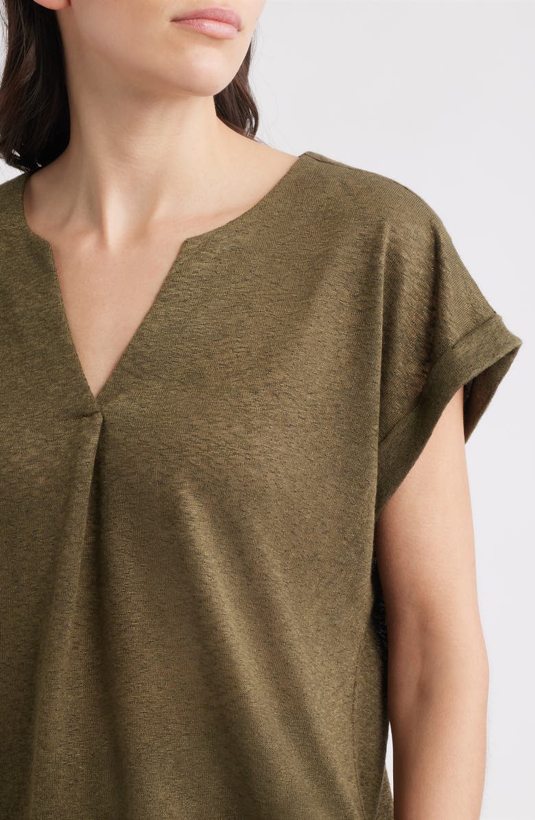 Bobeau Caty Pleat Front Knit Top, Alternate, color, Grape Leaf