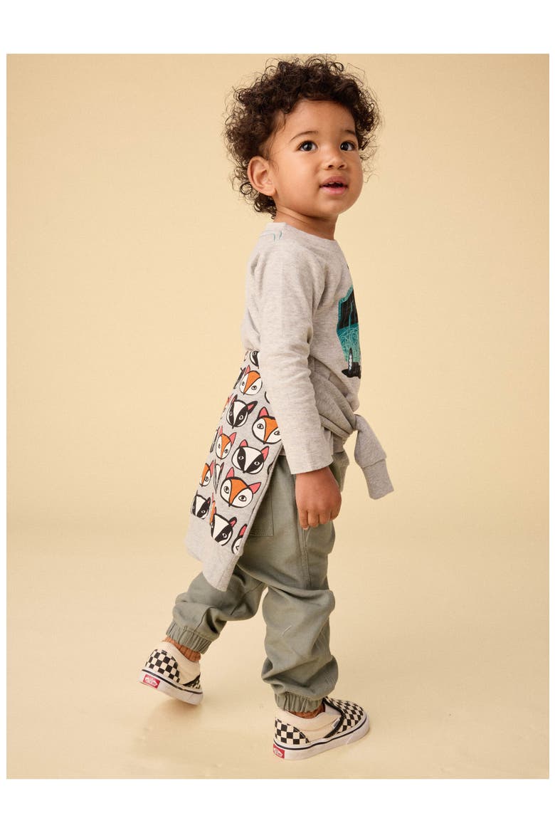 Badger & Fox Baby Popover, Alternate, color, Med Heather Grey