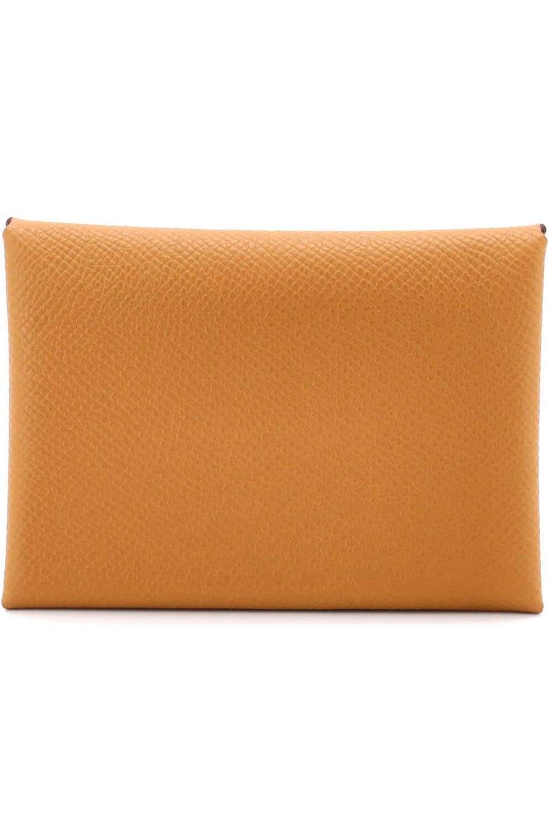 Pre-Owned Hermes Calvi Duo Card Holder Epsom, Main, color, Sesame