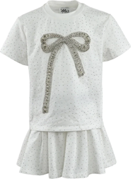Lola + The Boys Crystal Bow Short Set