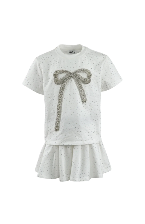 Shop Lola + The Boys Crystal Bow Short Set