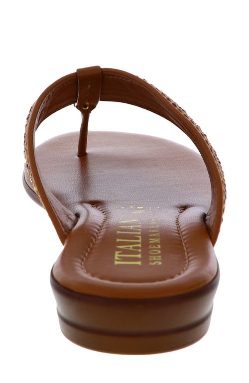 Italian Shoemakers Zali Slide Sandal In Cognac