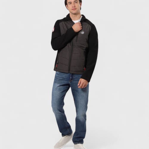 Canada Weather Gear Hybrid Softshell Puffer Jacket In Gray