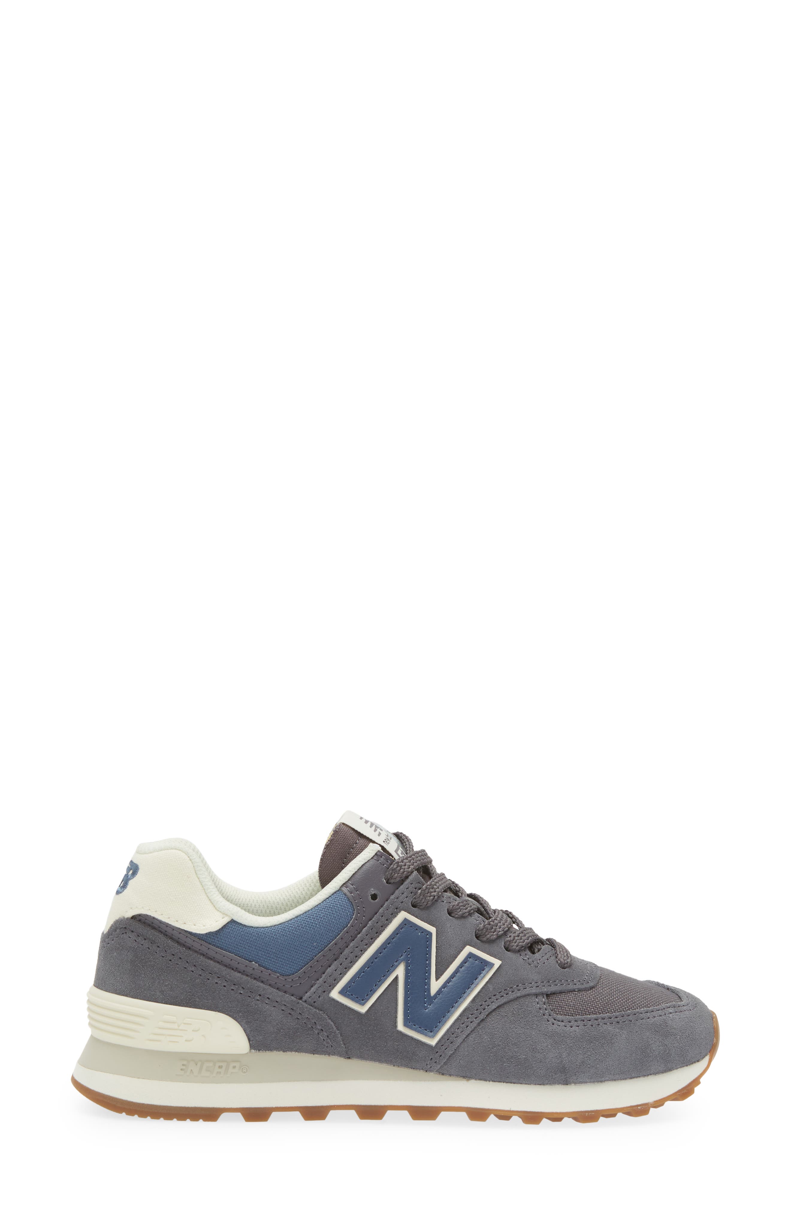New Balance 574 Sneaker, Alternate, color, Magnet/ Vintage Indigo