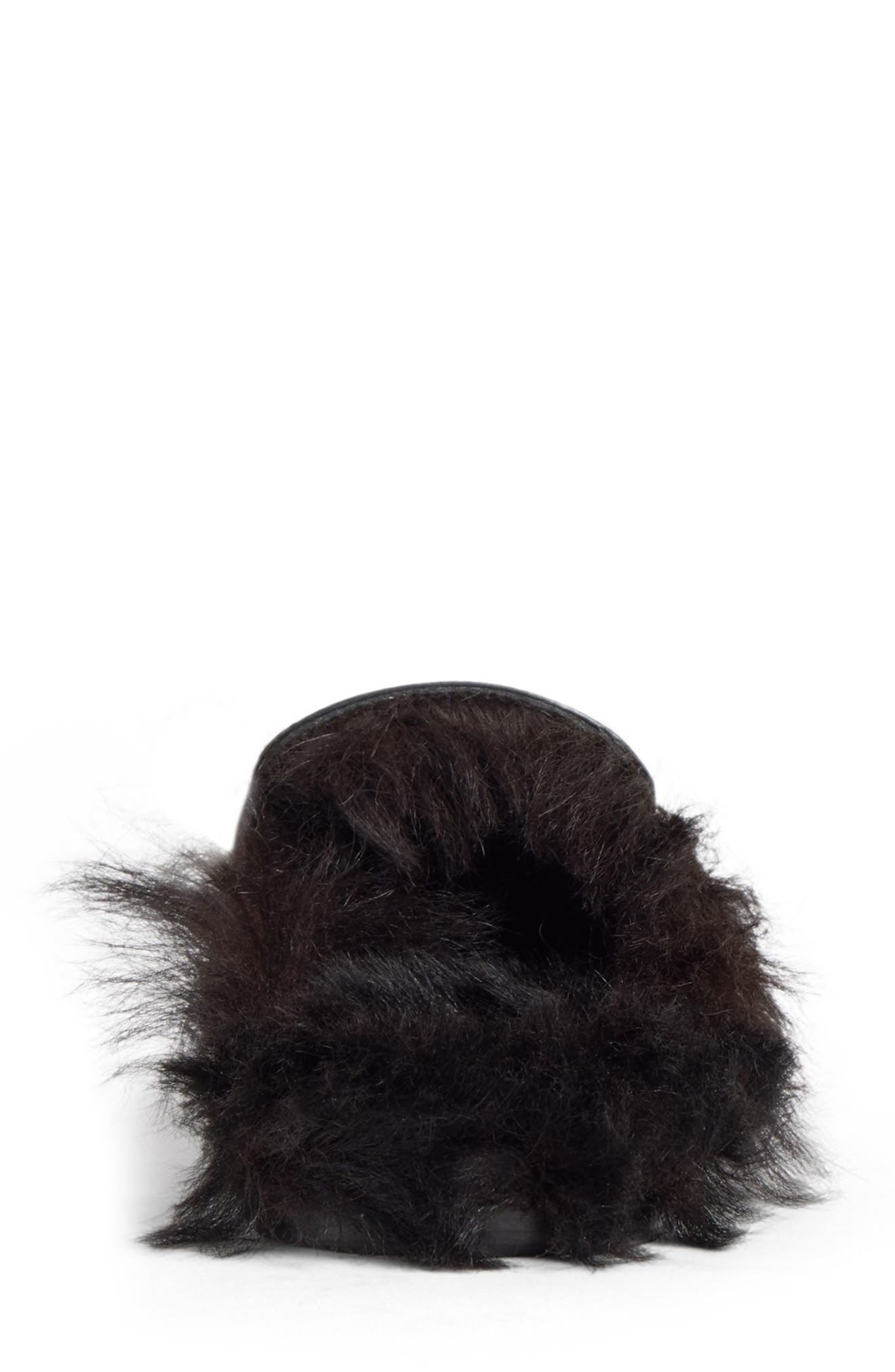Larindo Genuine Shearling Lined Mule, Alternate, color, 1000 BLACK/BLACK