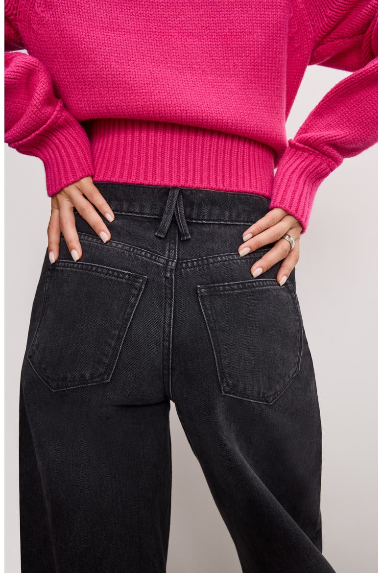 Good Standard Barrel Jeans, Alternate, color, BLACK354
