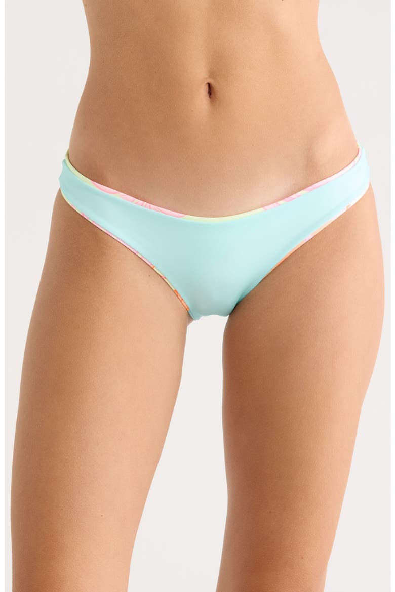 Pastel Mirage Reversible Bikini Bottom, Alternate, color, OPEN GREEN