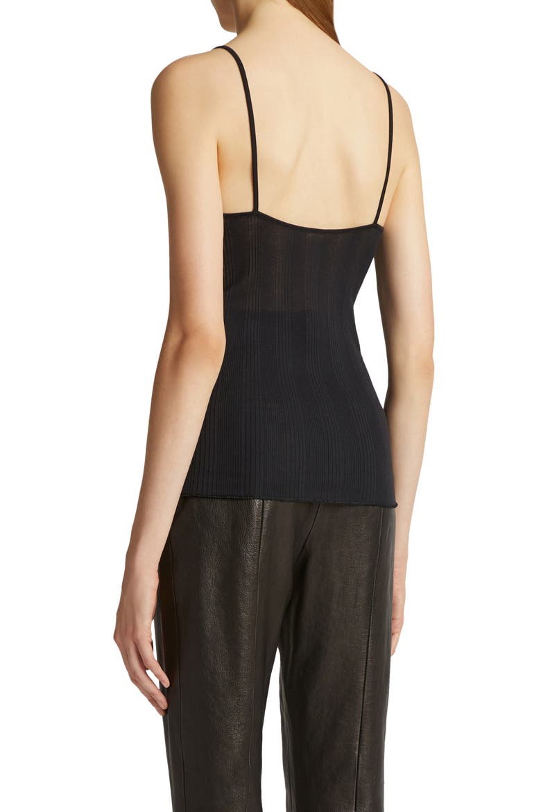 The Mona Sheer Rib Camisole, Alternate, color, BLACK
