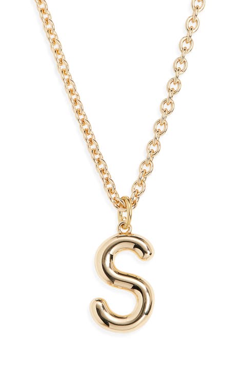 The Big Puffy Initial Pendant Necklace