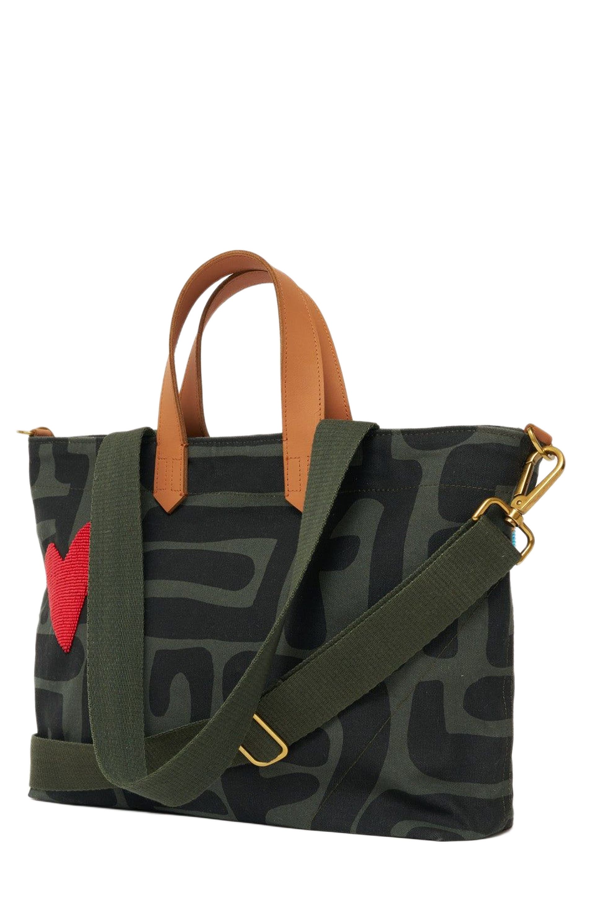 Ubuntu Life Commuter Bag - with Red Beaded Heart, Alternate, color, 