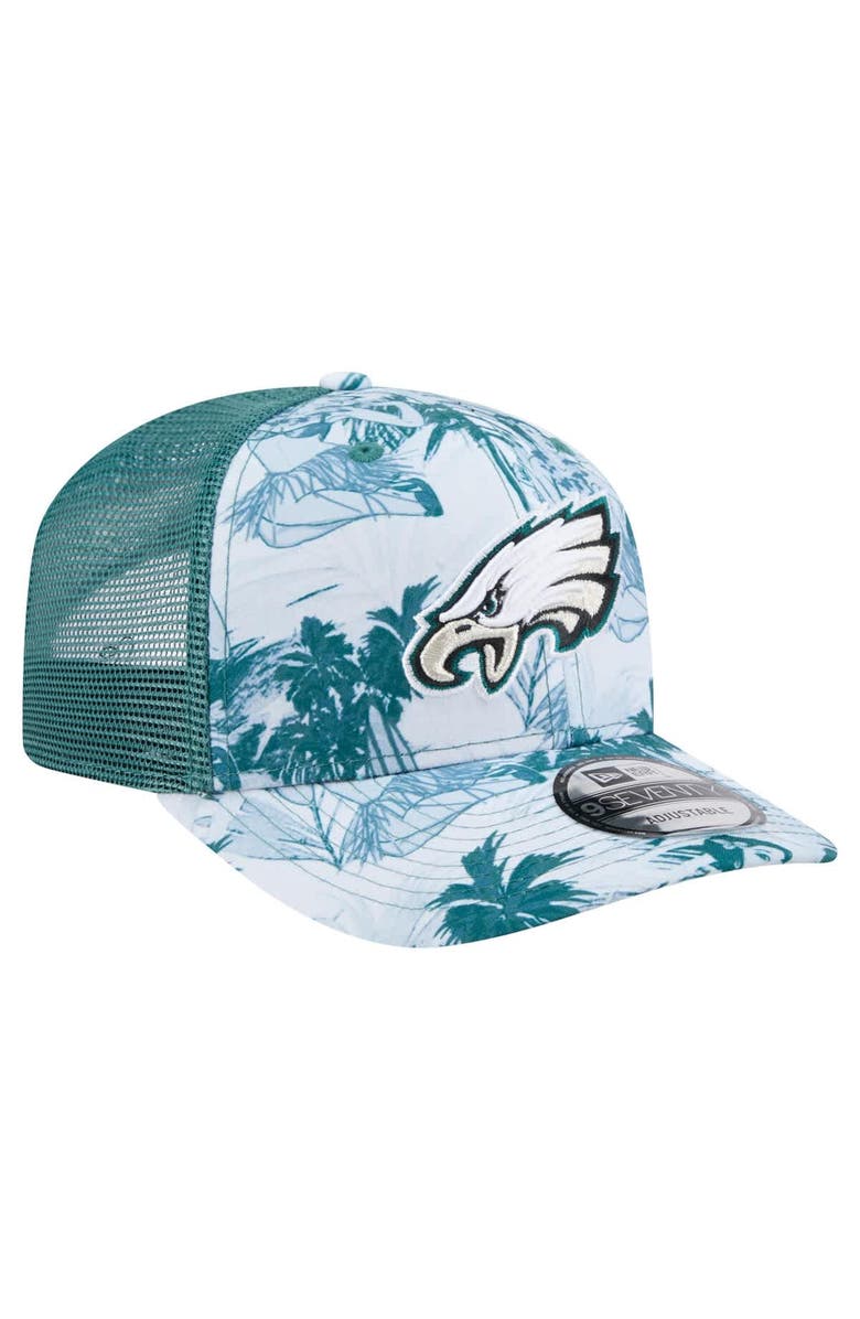 New Era Men's New Era Midnight Green Philadelphia Eagles Hula Trucker 9SEVENTY Adjustable Hat, Alternate, color, 