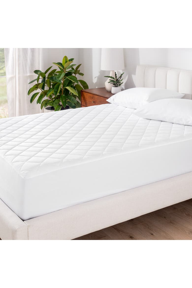 Quilted Waterproof Mattress Protector - Split Head King, Alternate, color, White