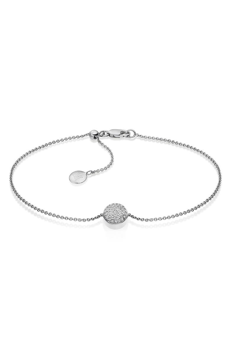 Monica Vinader Ava Diamond Button Bracelet, Main, color, 