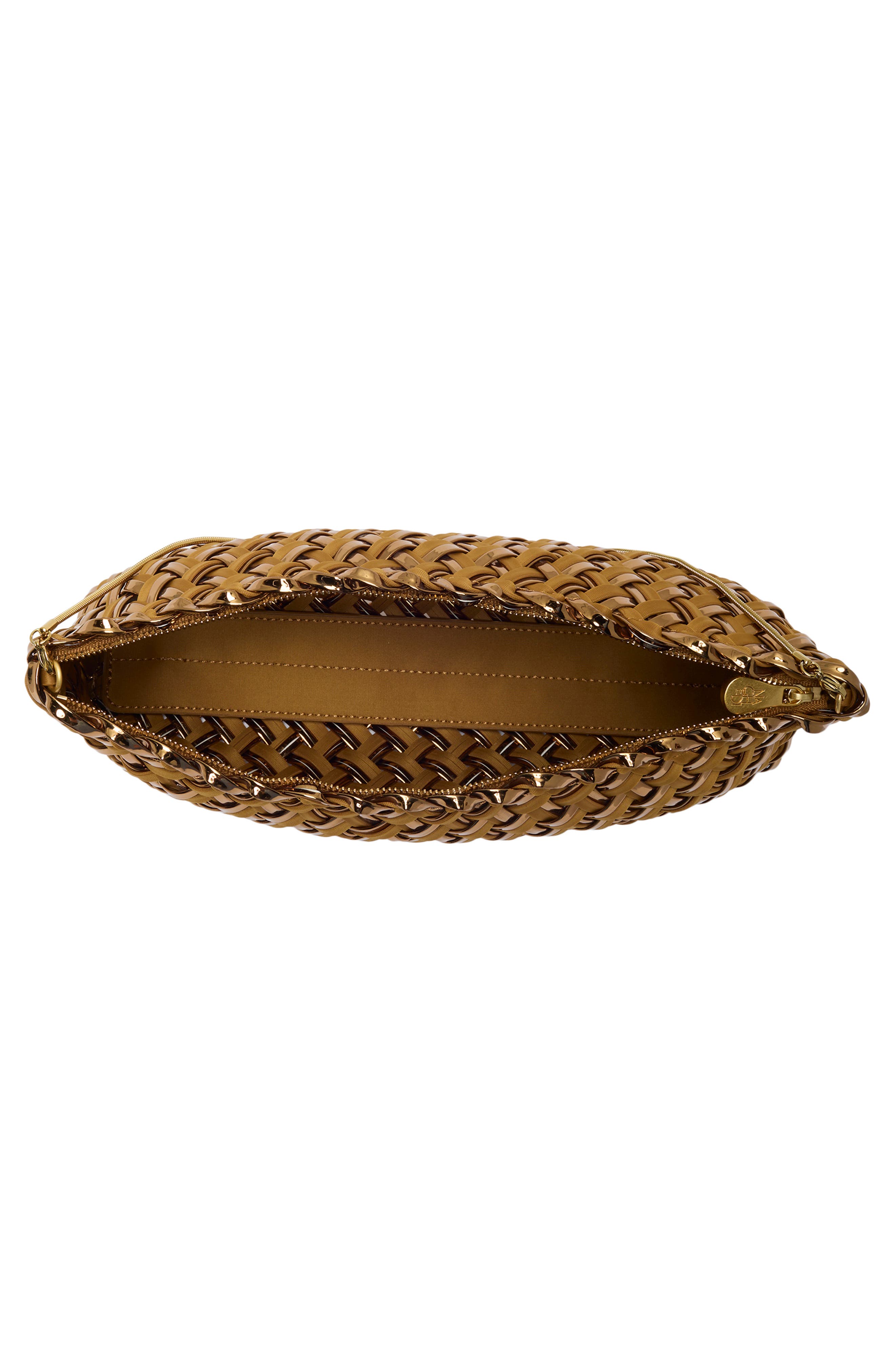 Gala Double Weave Metallic Clutch, Alternate, color, FIRENZE