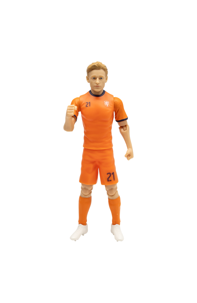 Banbo Toys Sockers Netherlands National Frenkie de Jong 8" Soccer Action Figure, Alternate, color, Orange