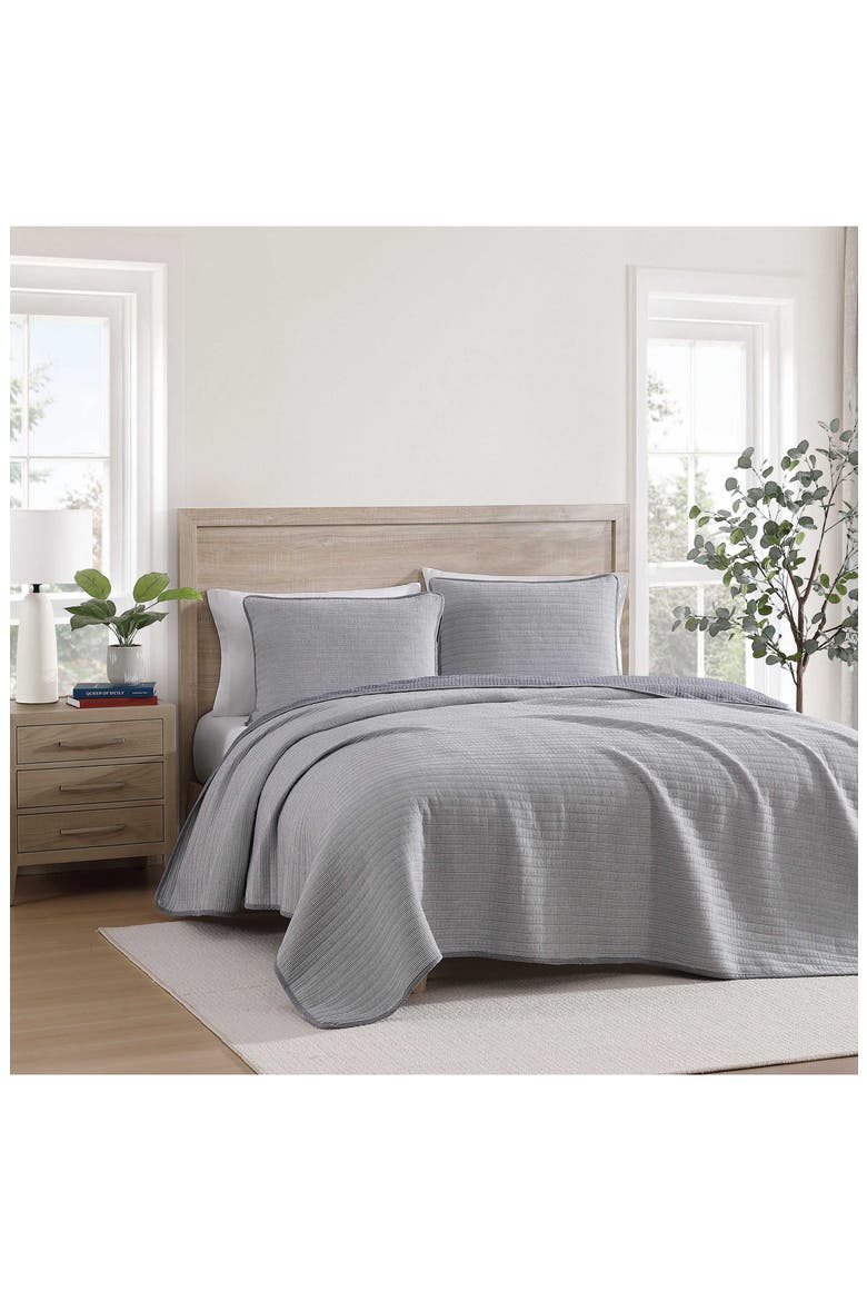 Ithaca Stripe Quit & Shams Set, Alternate, color, NAVY