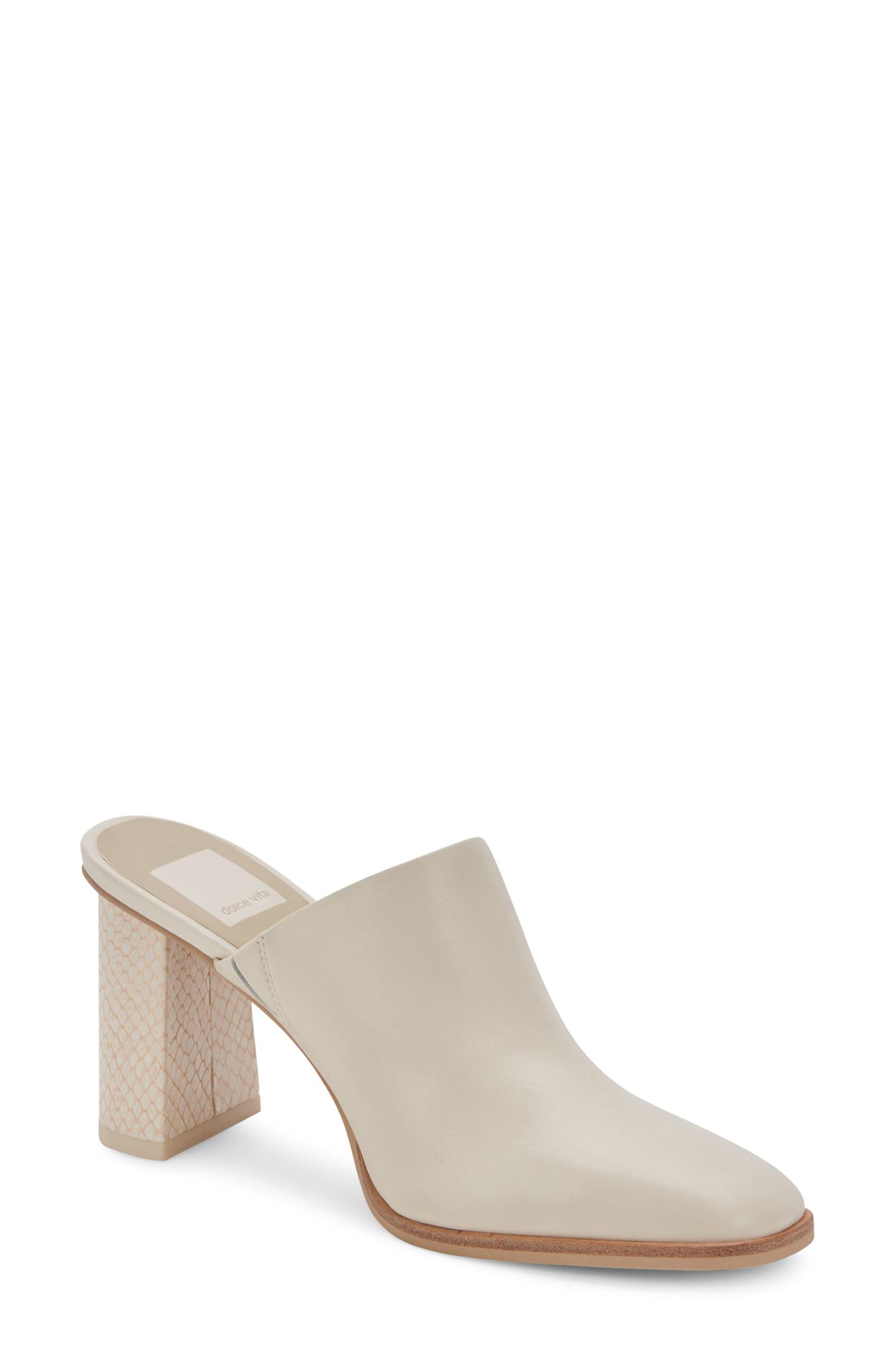 Parez Mule, Main, color, CREAM LEATHER