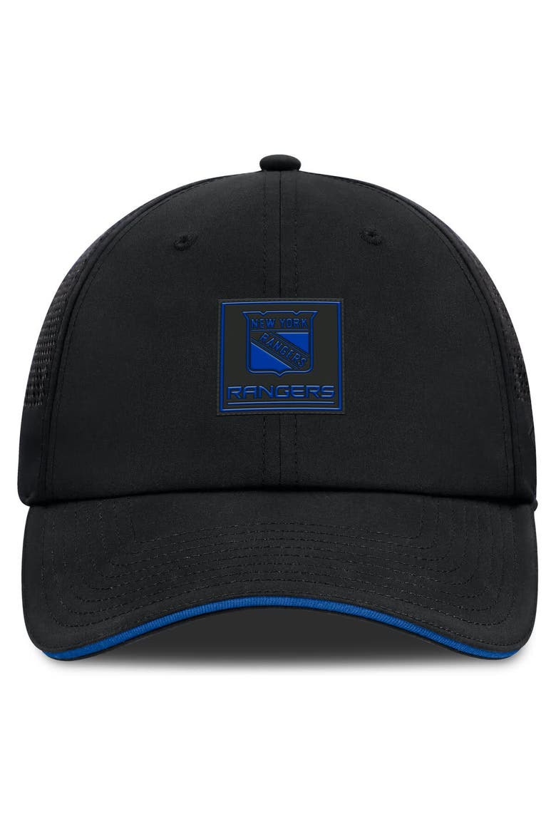 Men's Fanatics Black New York Rangers Driver Adjustable Hat, Alternate, color, Black