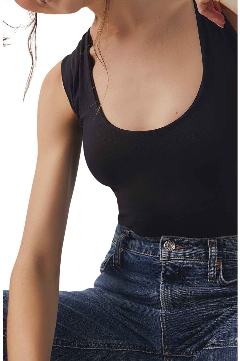 Clean Lines Seamless Crop Muscle Tank, Alternate, color, BLACK