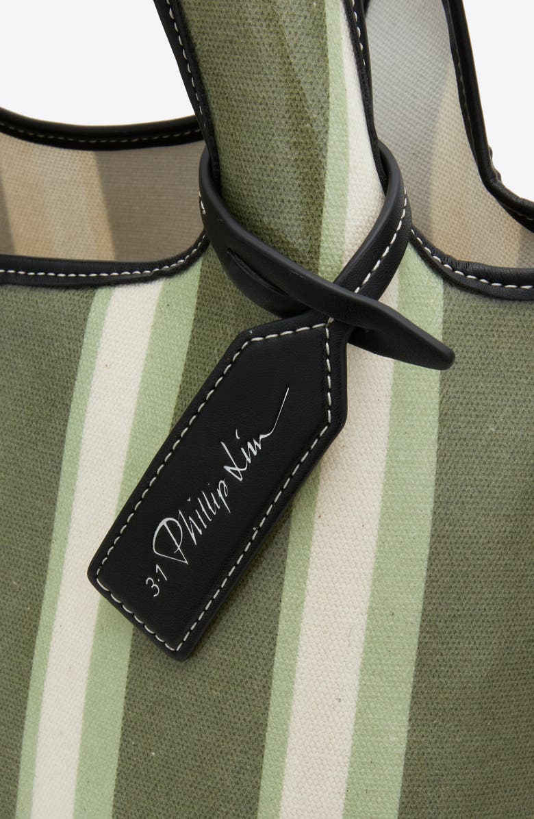 3.1 Phillip Lim Dual Stripe Mini Market Tote, Alternate, color, Thyme Multi