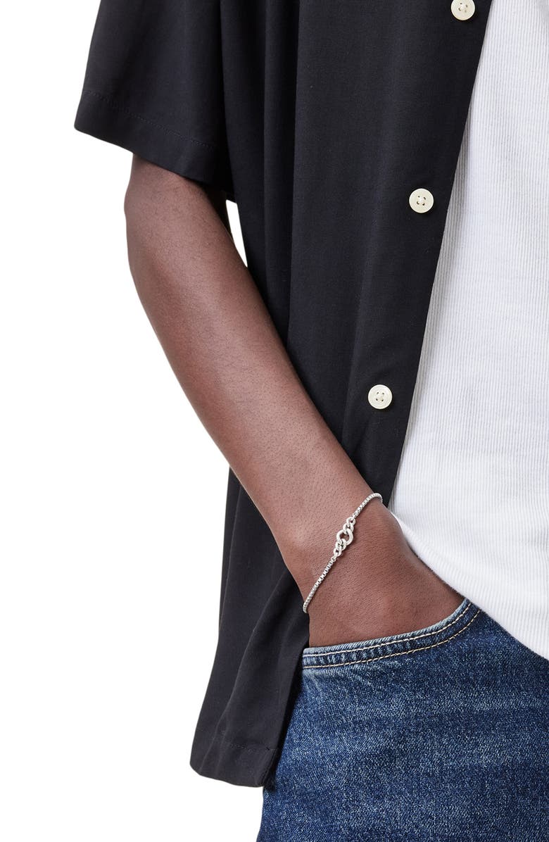 AllSaints Men's Curb Chain Bracelet, Alternate, color, 