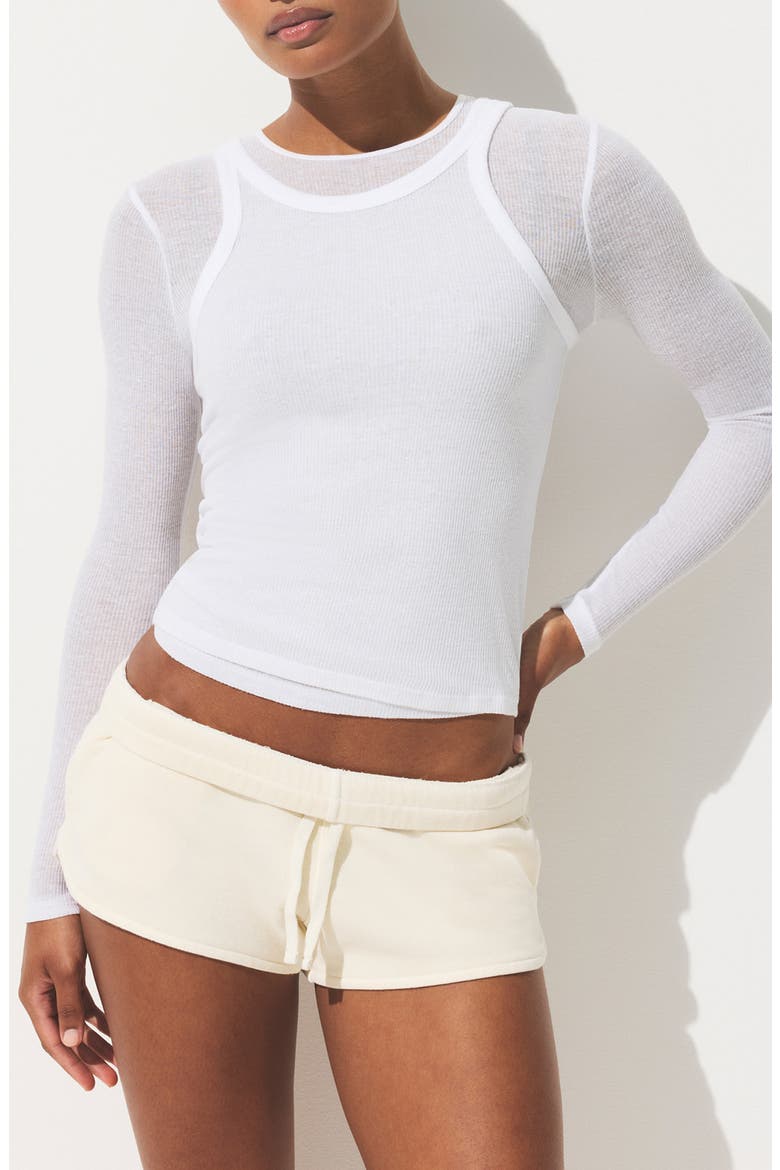 Sheer Rib Tank, Main, color, SNOW