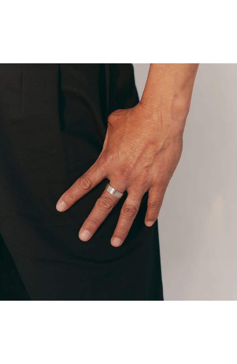 LOUPN Korean Trigram Ring, Alternate, color, Silver