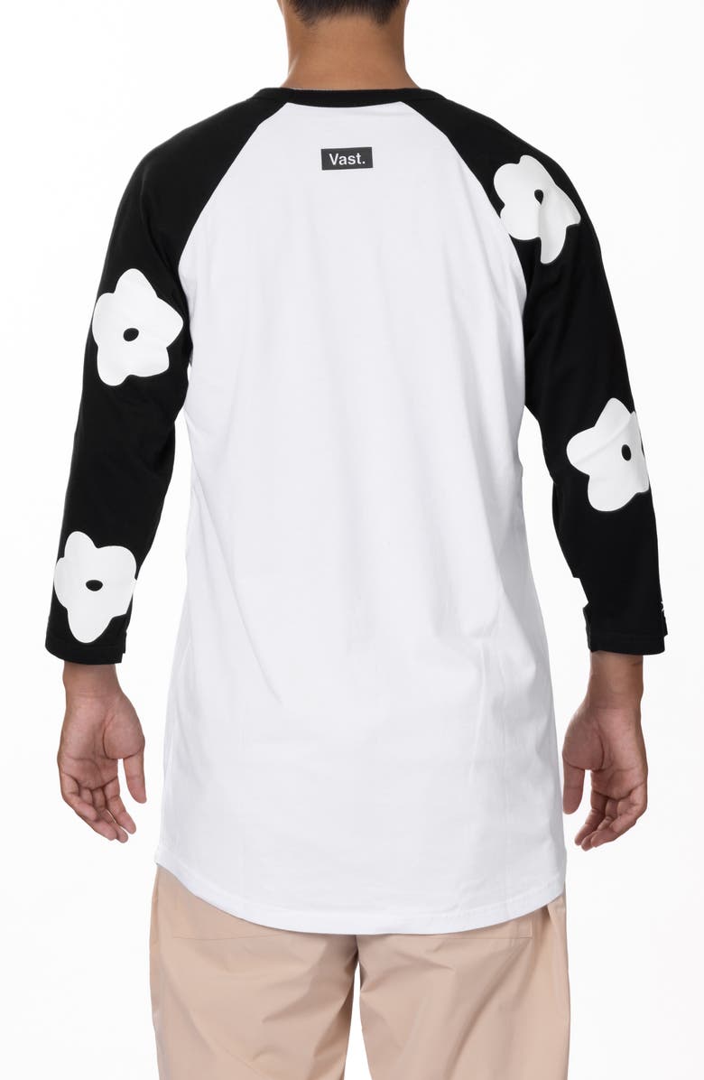 VAST Blur Floral Raglan Sleeve Graphic T-Shirt, Alternate, color,