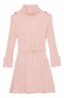 Kids' Vinnie Long Sleeve Pleated Sweater Dress