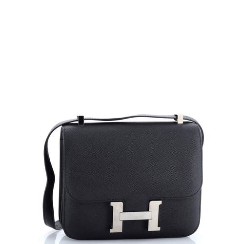 Pre-owned Hermes  Hermes Constance Bag Epsom 23 In Black