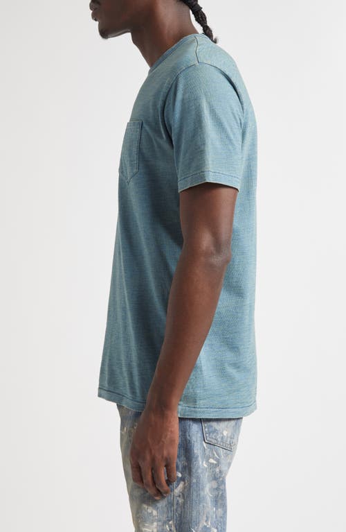 Double Rl Indigo Jersey Pocket T-shirt In Blue