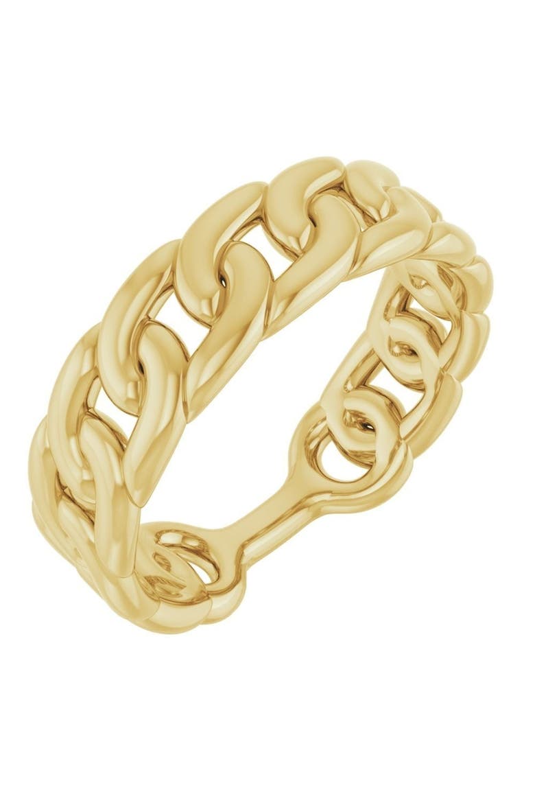 Stackable Chain Link Ring in 14K Gold, Alternate, color, Gold