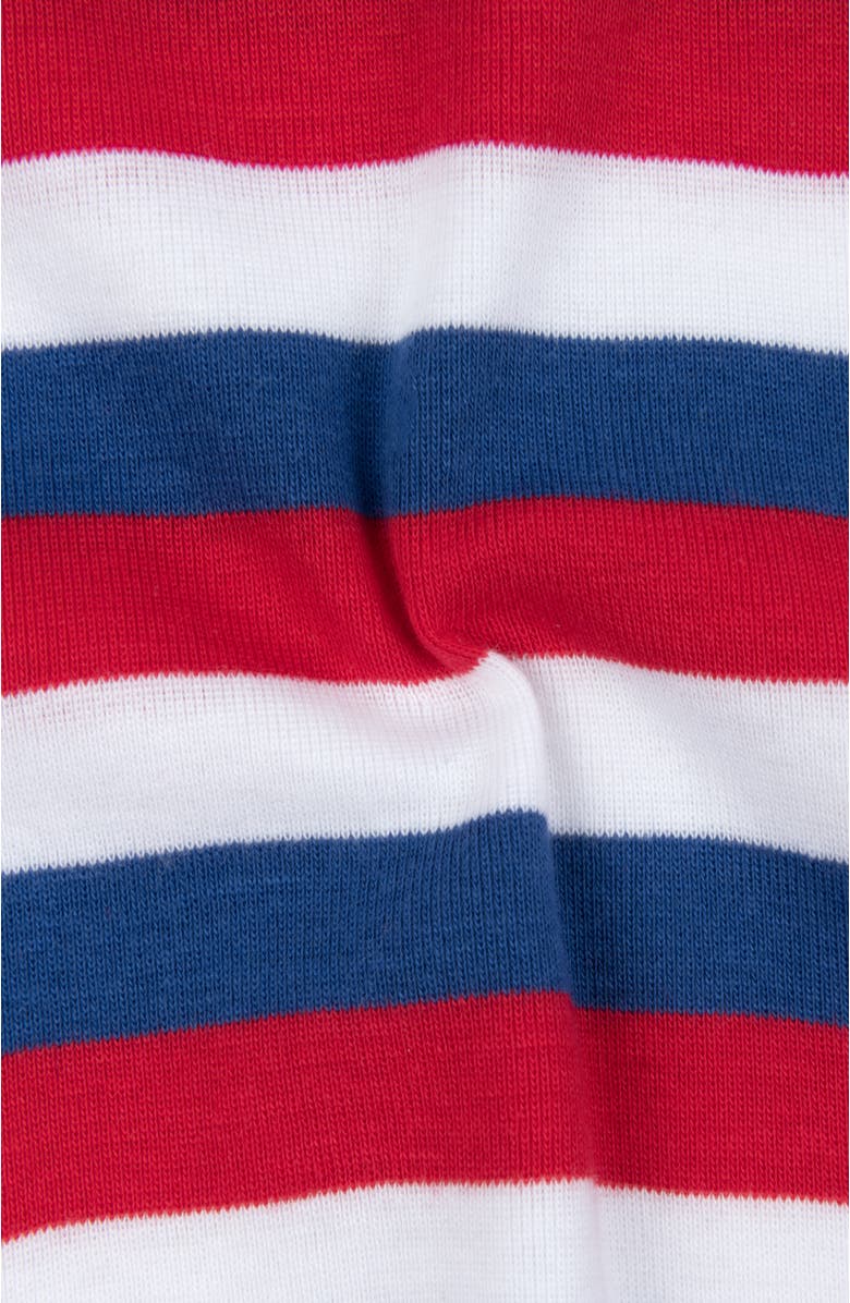 Leveret Kids Cotton Two-Piece Pajamas, Stripes, Solids & Tie Dye, Alternate, color, Striped Red White & Blue