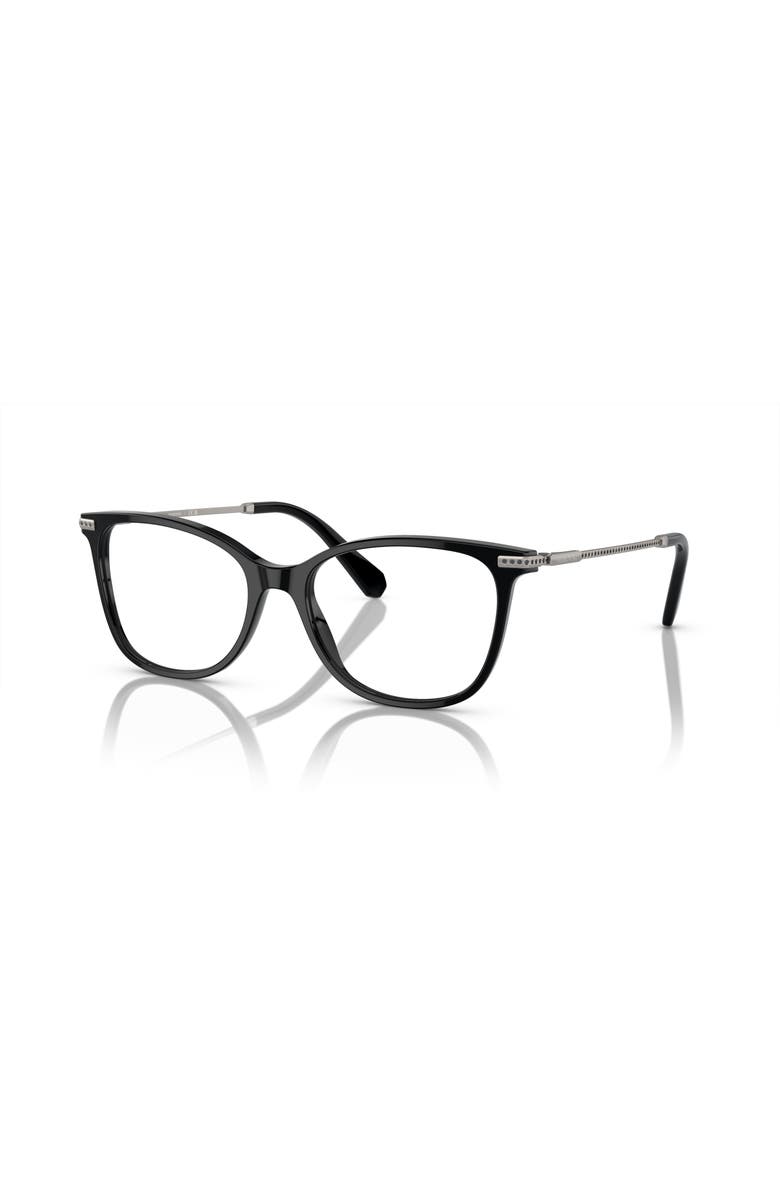 Swarovski 52mm Square optical glasses, Main, color, Black