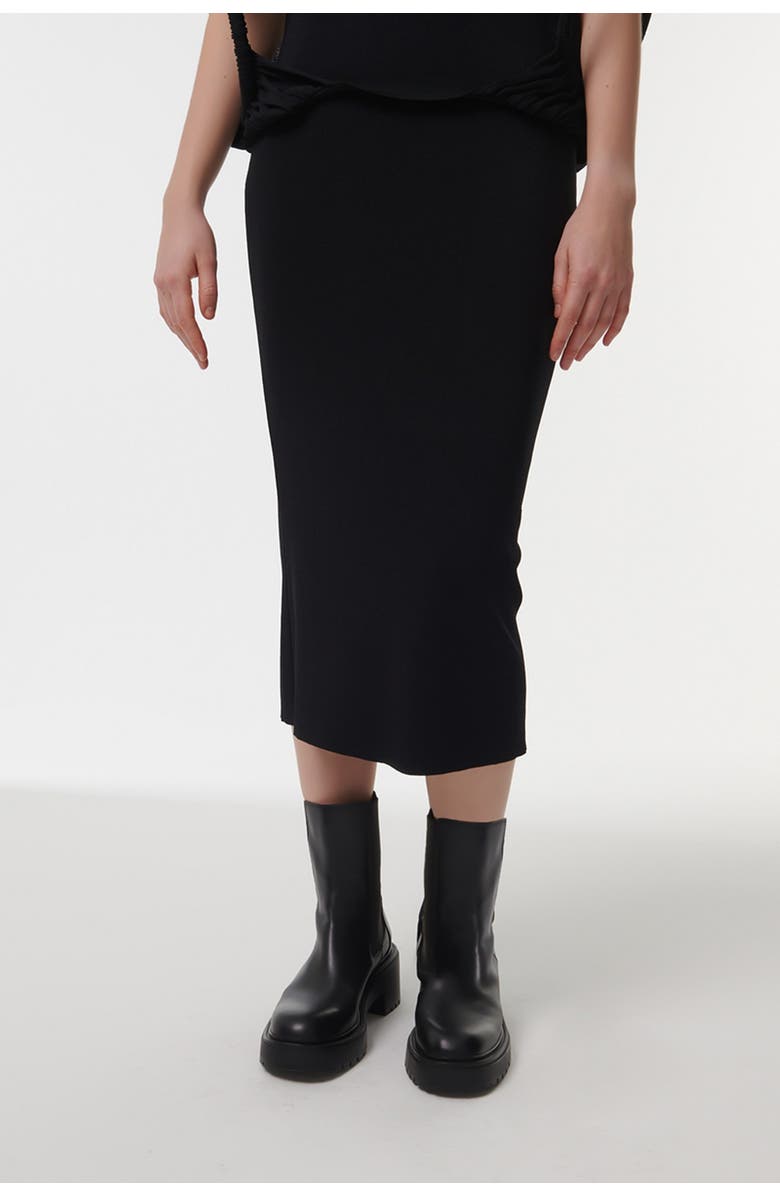 Leem Knitted Pencil Skirt, Alternate, color, Black