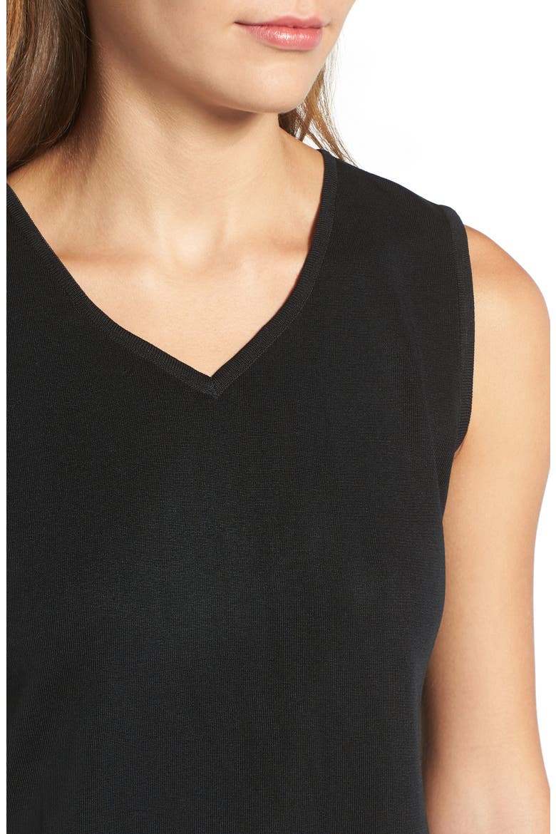 Sweetheart Neck Tank, Alternate, color, BLACK