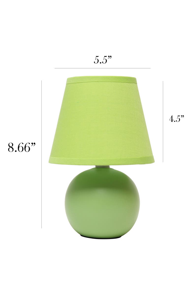LALIA HOME Compact Globe Table Lamp, Alternate, color, Green