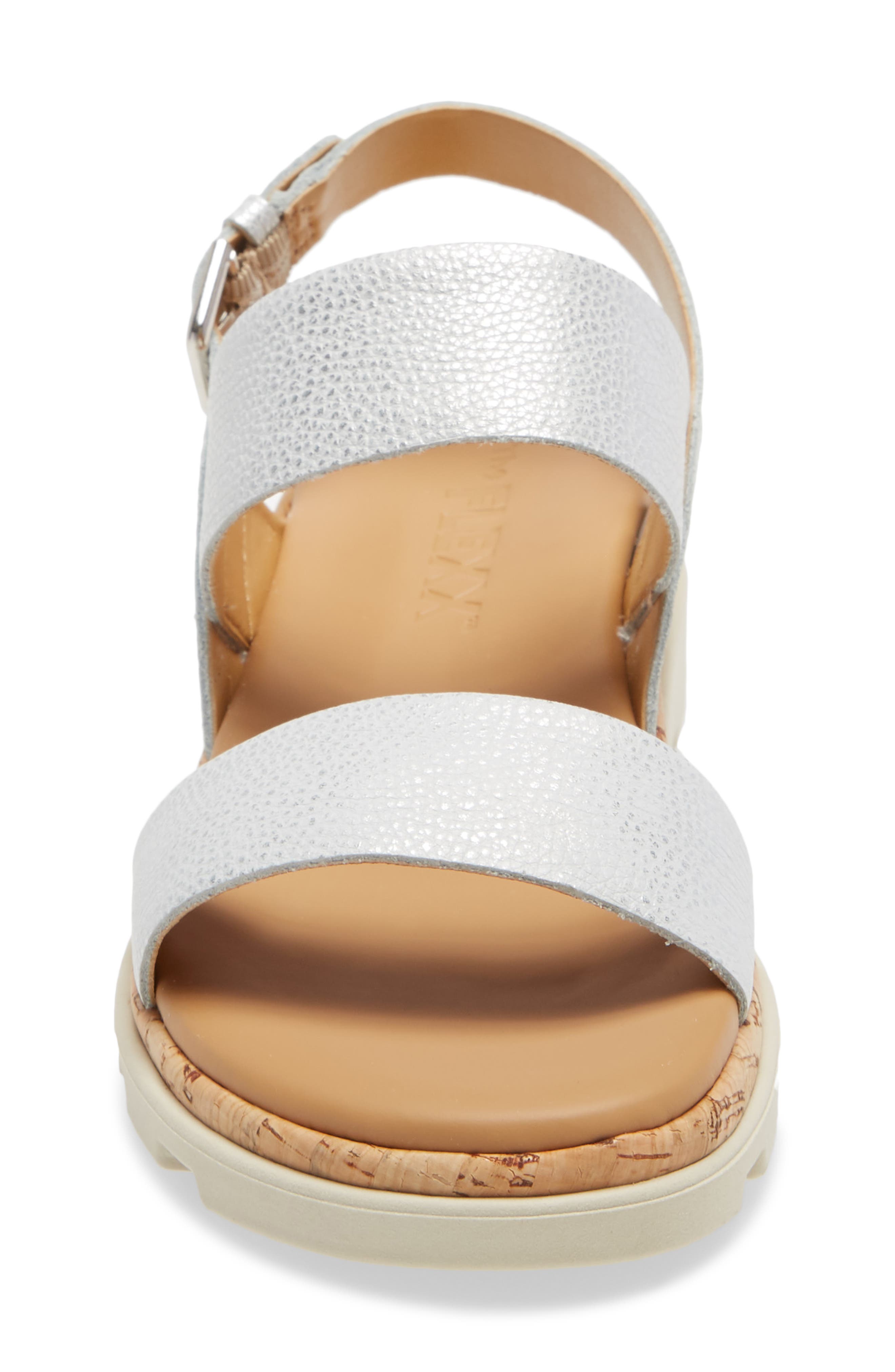 Mod Sandal, Alternate, color, SILVER CURTIS LEATHER